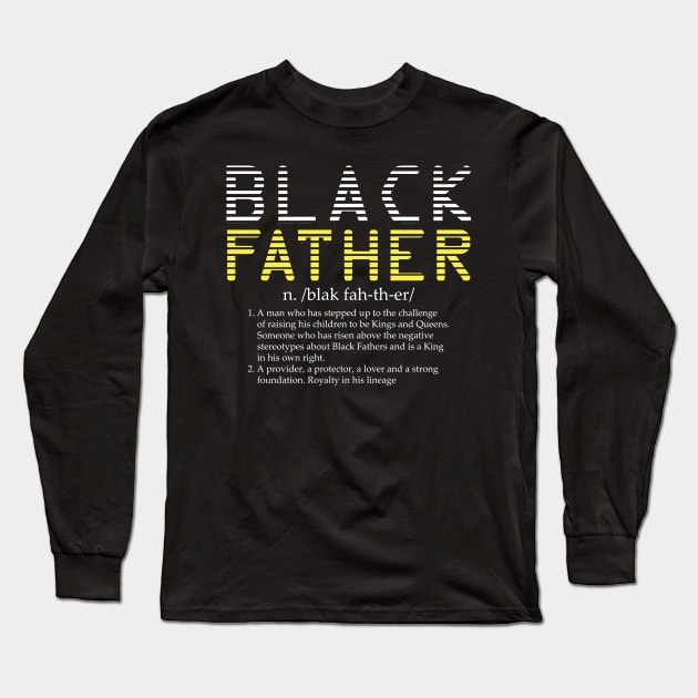 Black Father Definition Long Sleeve T-Shirt by UrbanLifeApparel